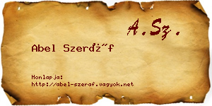 Abel Szeráf névjegykártya